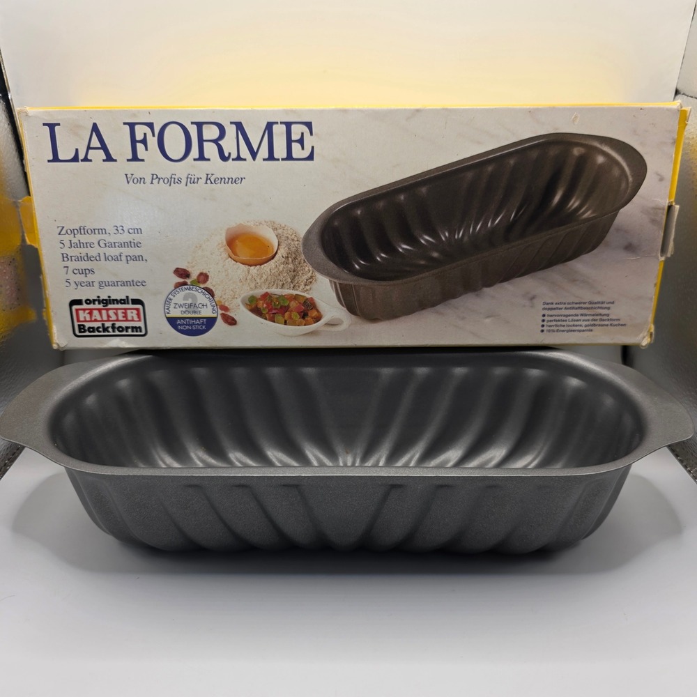 Kaiser La Forme Braided Loaf Pan 33cm Zopfform Non-Stick Made in Germany 7 Cup